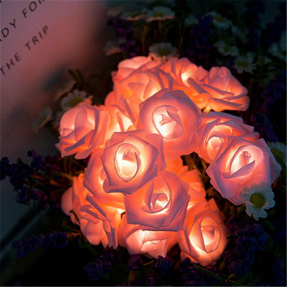 Dây Đèn Led 5cm 20 / 40 Bóng Hình Hoa Hồng Trang Trí Tiệc