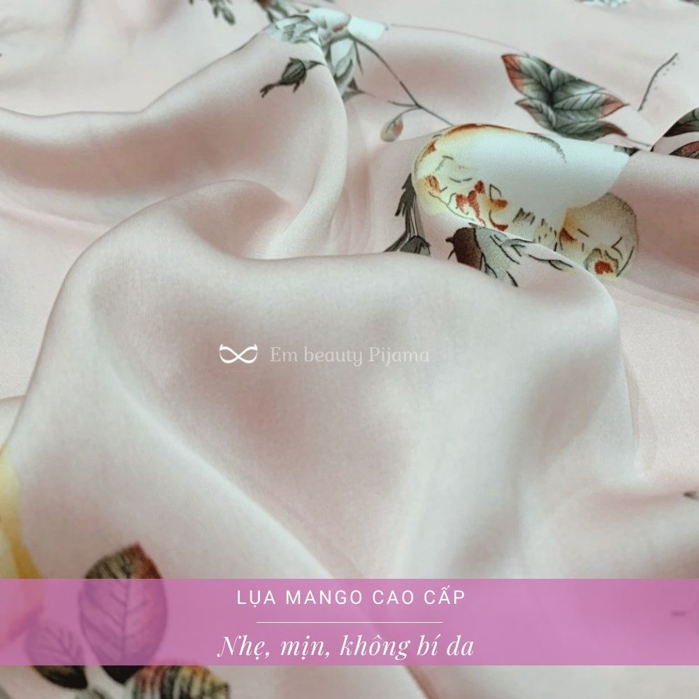 Pijama lụa EMBEAUTY đồ ngủ nữ, mặc nhà họa tiết tay cộc quần dài Latin cao cấp Freesize xinh xắn | BigBuy360 - bigbuy360.vn