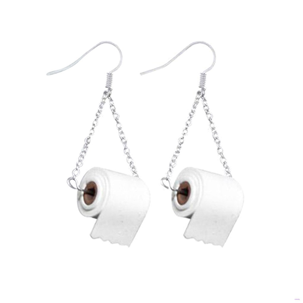 Hoa Tai Dáng Dài Mặt Hình Toilet Cho Nữ