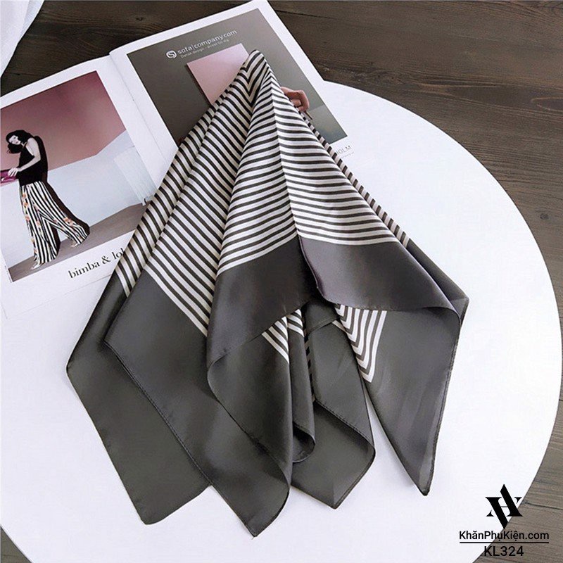 Khăn bandana quấn làm áo Blackpink cao cấp 70 70x70cm turban lụa vuông quàng cổ quấn tóc nữ đẹp