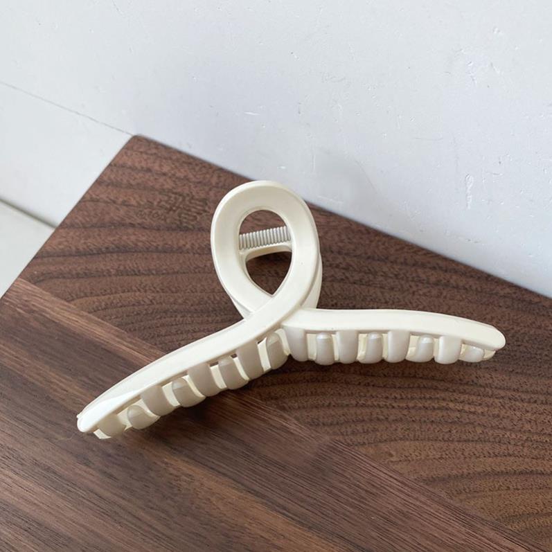 (0216) Cặp Tóc Tông Màu Trắng Be Pastel Đơn Giản Hàn Quốc Dành Cho Nữ