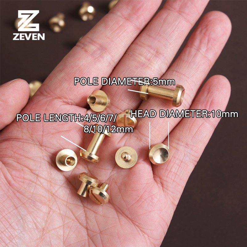 Đinh Tán Đầu Lõm Bằng Đồng Thau Cứng Cho Thắt Lưng Da Diy
