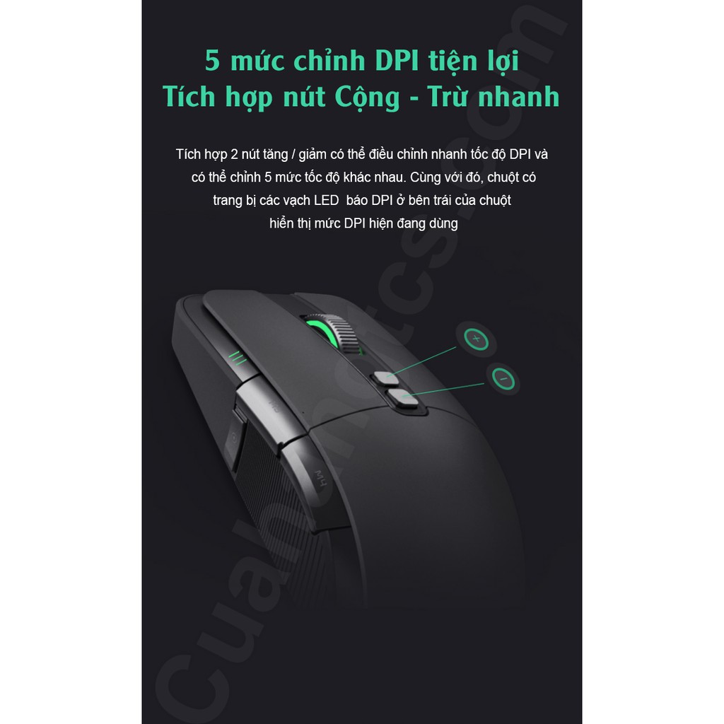 [Mã 267ELSALE hoàn 7% đơn 300K] Chuột Xiaomi Gaming Wireless - Chuột Game xiaomi - 2 chuẩn kết nối không dây và có dây