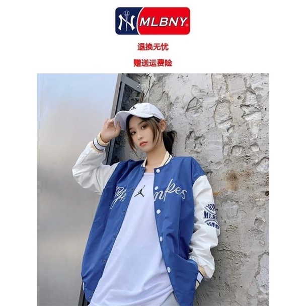 [CHÍNH HÃNG] ÁO KHOÁC MLBNY YANKES VẢI DÙ - ÁO KHOÁC GIÓ - VARSITY JACKETS