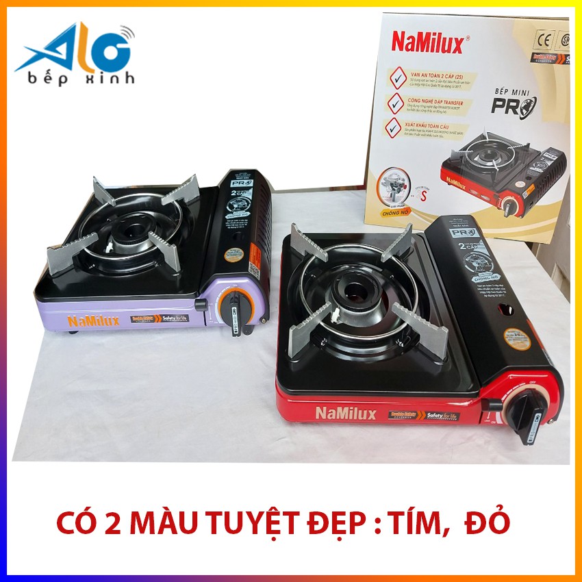 Bếp ga mini Namilux PL2021PF  Chống cháy nổ - Giao màu ngãu nhiên - Alo Bếp Xinh