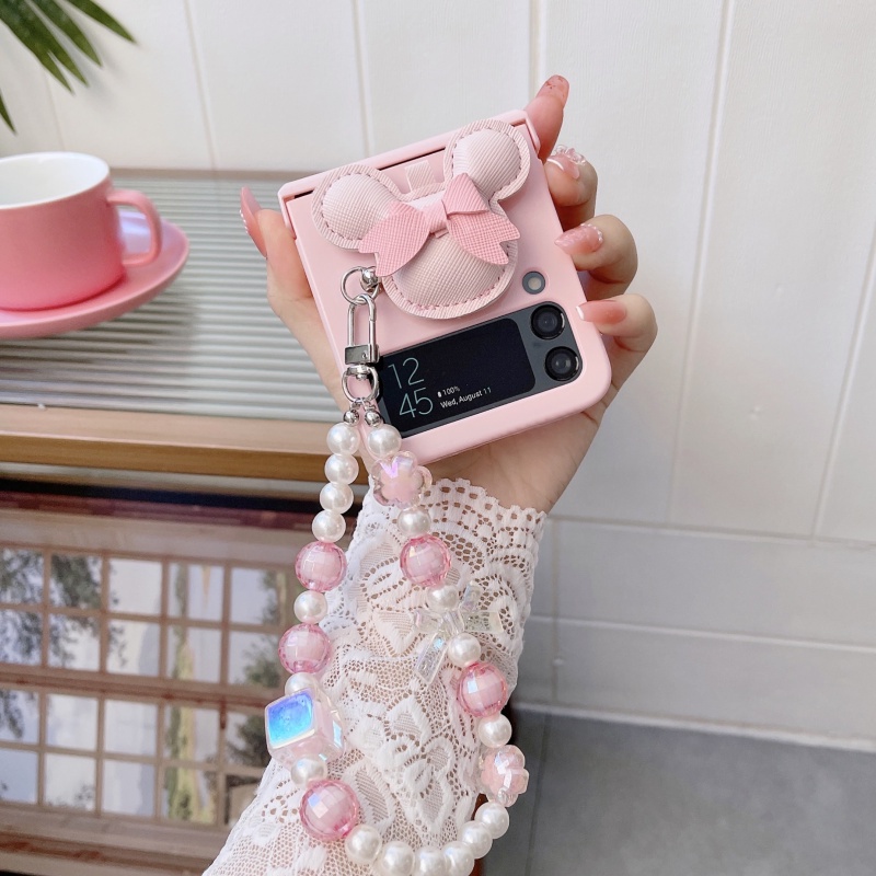 Ốp Điện Thoại Cứng Hình Bản Lề Mickey 3D Chống Rơi Cho Samsung Galaxy Z Flip 3 4