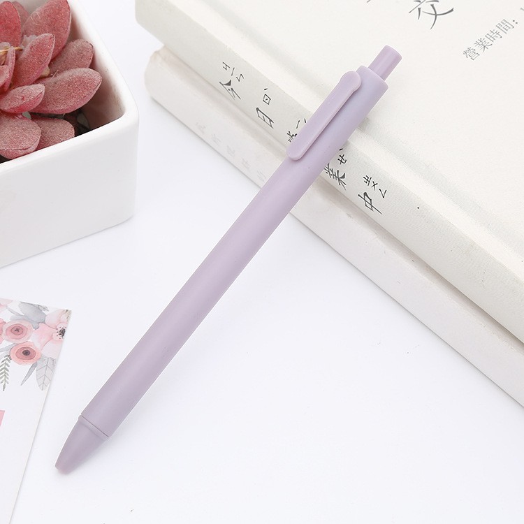 Bút bi bấm mực đen dễ thương cute ngòi 0.5mm màu pastel