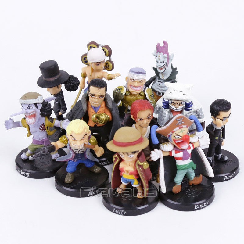 Bộ 12 Tượng Mô Hình Nhân Vật Anime One Piece Phong Cách Nhật Bản