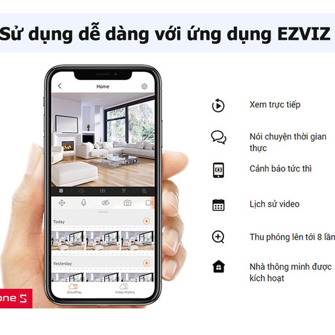 Camera quan sát Wifi  EZVIZ C1C - Chính Hãng Bảo Hành 12 Tháng | WebRaoVat - webraovat.net.vn