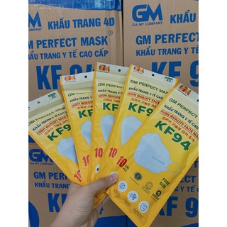 Combo 100 khẩu trang y tế 4d gia mỹ perfect mask kf94