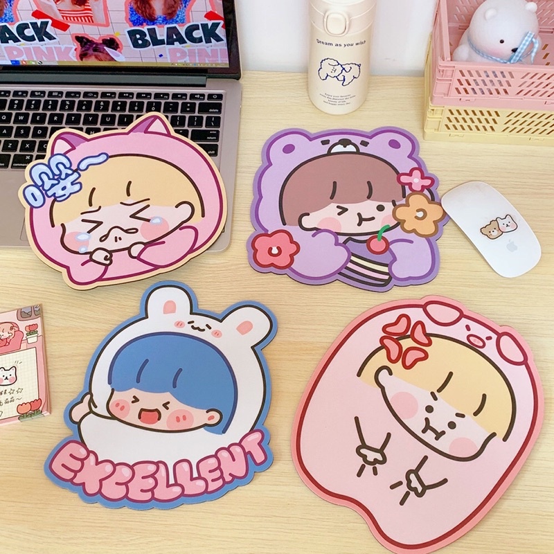BÀN DI CHUỘT TẤM PAD LÓT CHUỘT PVC CHỐNG NƯỚC HÌNH CHIBI CUTE