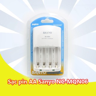 Bộ sạc pin aa/aaa sanyo eneloop nc-mqn06