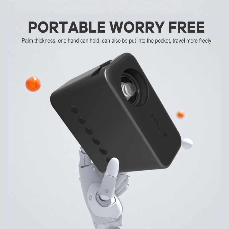 Máy chiếu mini, Máy chiếu cho điện thoại, Máy chiếu phim LCD, Máy chiếu rạp hát tại nhà 1080P với giao diện USB AV và điều khiển từ xa