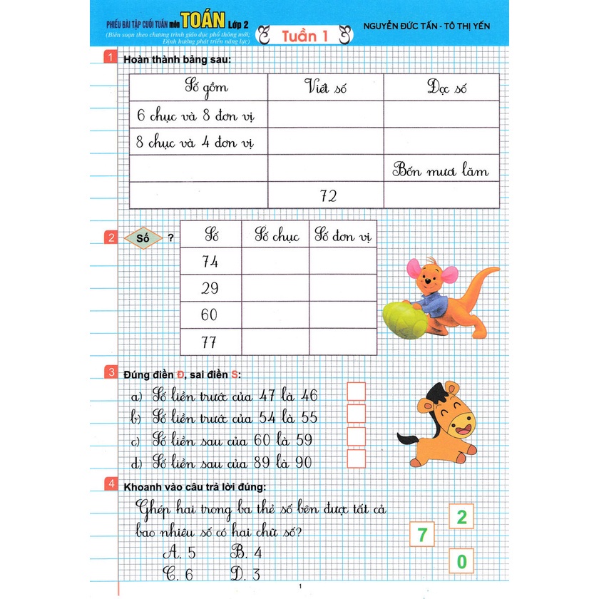 Sách - Combo Phiếu Bài Tập Cuối Tuần Môn Toán - Tiếng Việt - Tiếng Anh Lớp 2