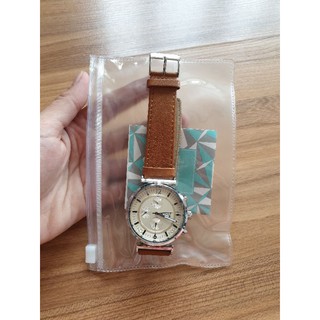 Đồng Hồ OST nam dây da màu nâu case 40m.