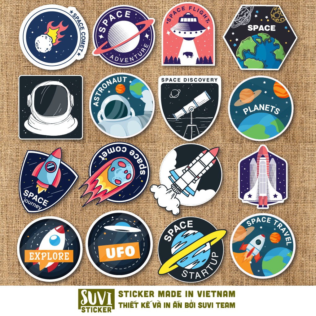 50 Sticker Galaxy Pack chống nước sticker dán laptop, điện thoại, đàn guitar, mũ bảo hiểm, vali. MSP: G03
