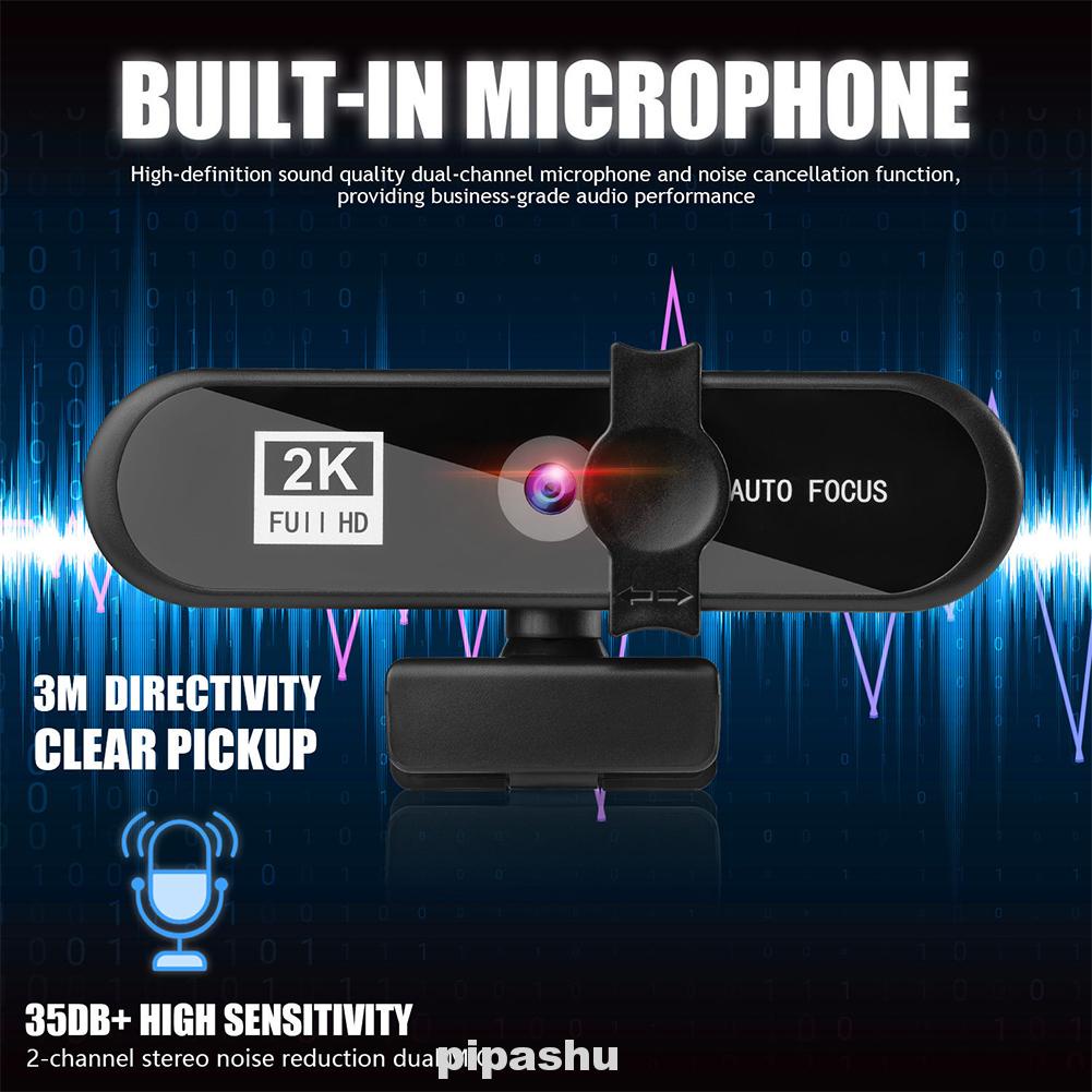 Webcam 2k Hd Usb 2.0 Giảm Tiếng Ồn Hỗ Trợ Phát Sóng Trực Tuyến / Giảng Dạy / Phát Trực Tuyến | BigBuy360 - bigbuy360.vn