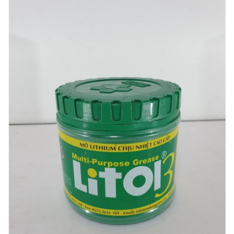 Mỡ bôi trơn, mỡ bò, mỡ lithium chịu nhiệt cao cấp Litol3 400g