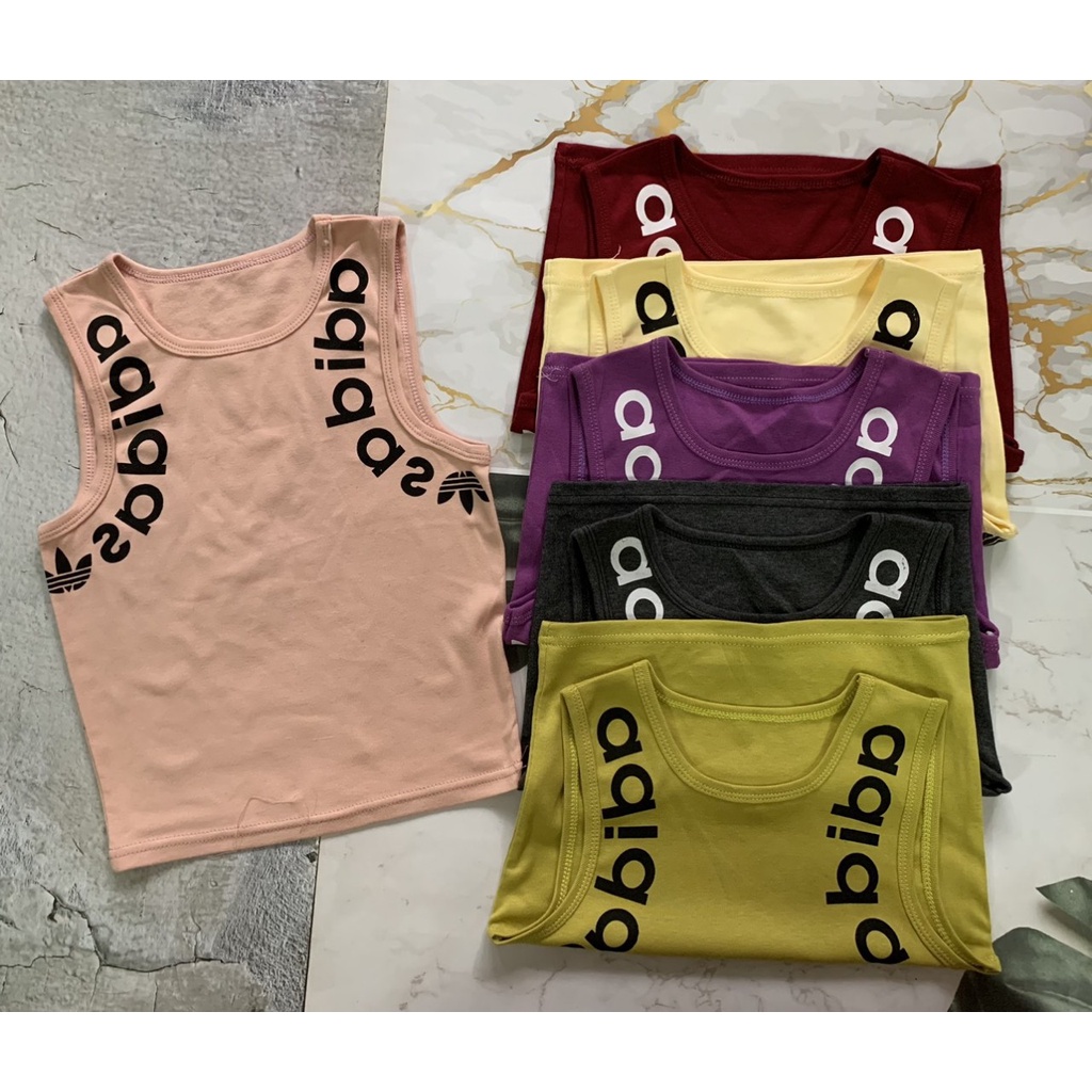 Áo thun croptop balo ngược phối _ Áo thun ba lỗ