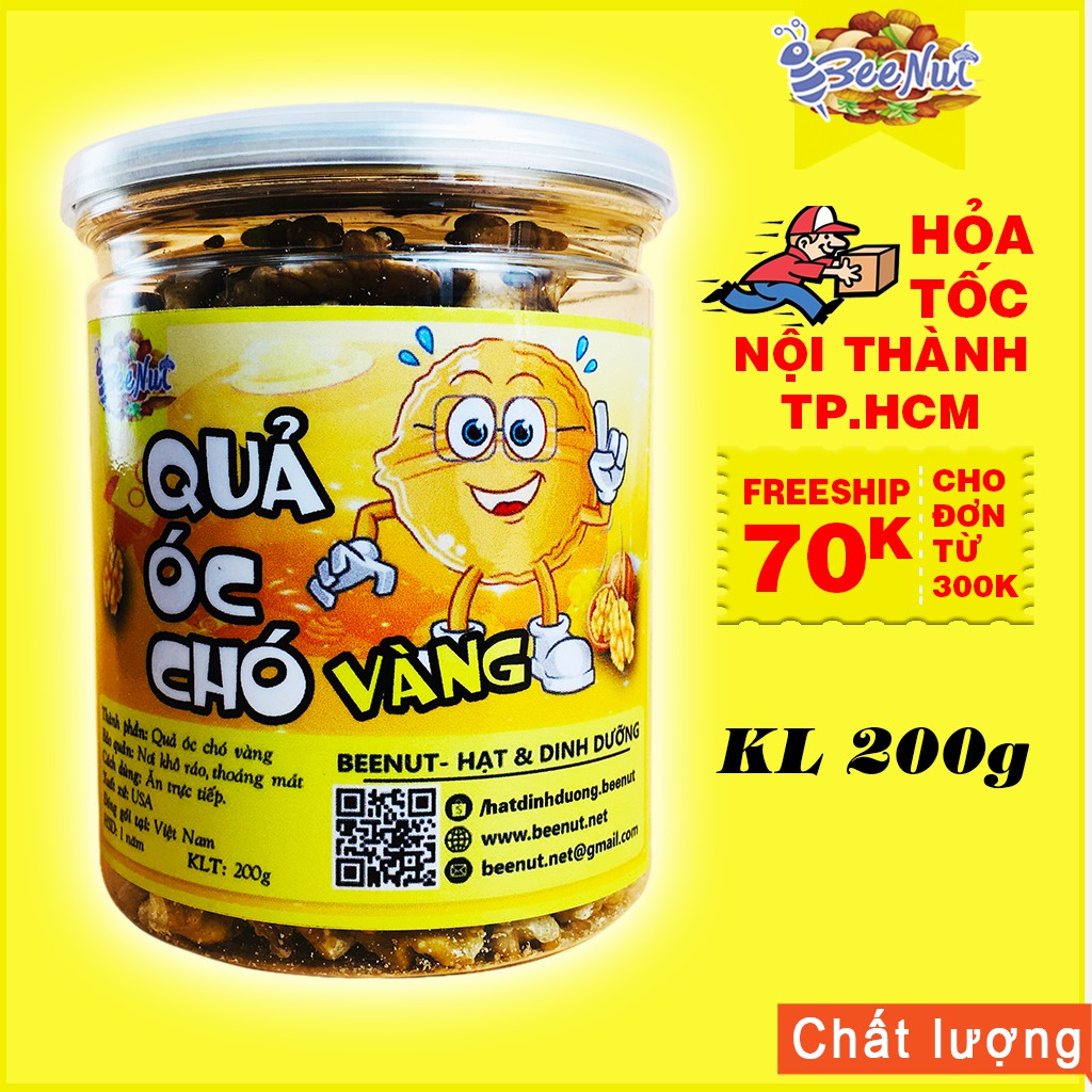 (Hũ 200g) NHÂN hạt óc chó tách vỏ - Quả óc chó vàng nhập khẩu Mỹ - Hàng luôn tách vỏ mới - beenut
