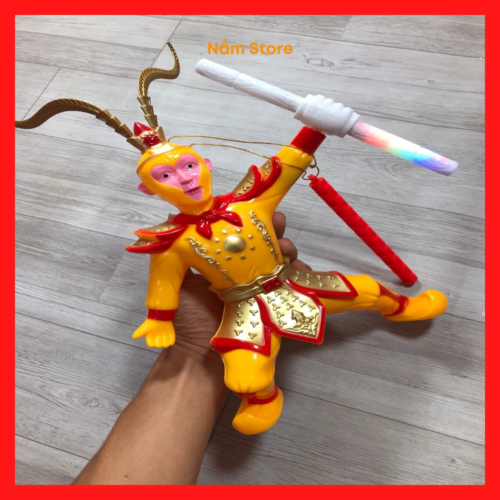 Đèn Lồng Trung Thu Tôn Ngộ Không Xoay Gậy Như Ý Siêu Đẹp Dành Cho Bé