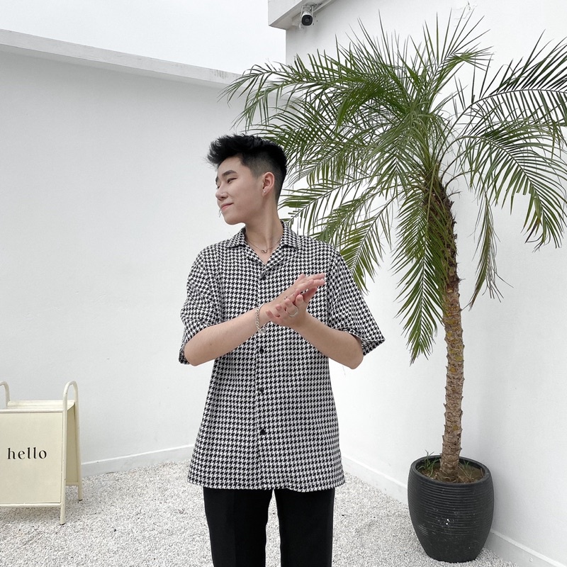 Áo sơ mi hoạ tiết unisex form rộng CCS126 by COCCACH