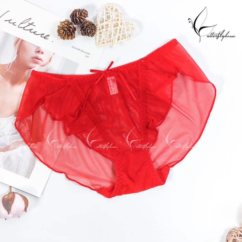 QUẦN LÓT REN XUYÊN THẤU GỢI CẢM, Quần Lót Thun Cotton Họa Tiết Dễ Thương