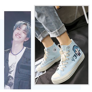 Giày vải cổ cao in hình Vương Nhất Bác - Tiêu Chiến