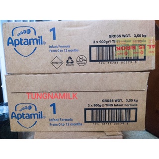 Thùng 3 lon sữa bột aptamil new zealand số 1, lon 900g
