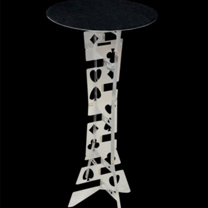 Dụng cụ ảo thuật sân khấu: Bàn diễn xếp kim loại ( mặt bàn tròn )