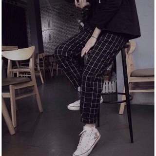 Quần caro pants - hình thật
