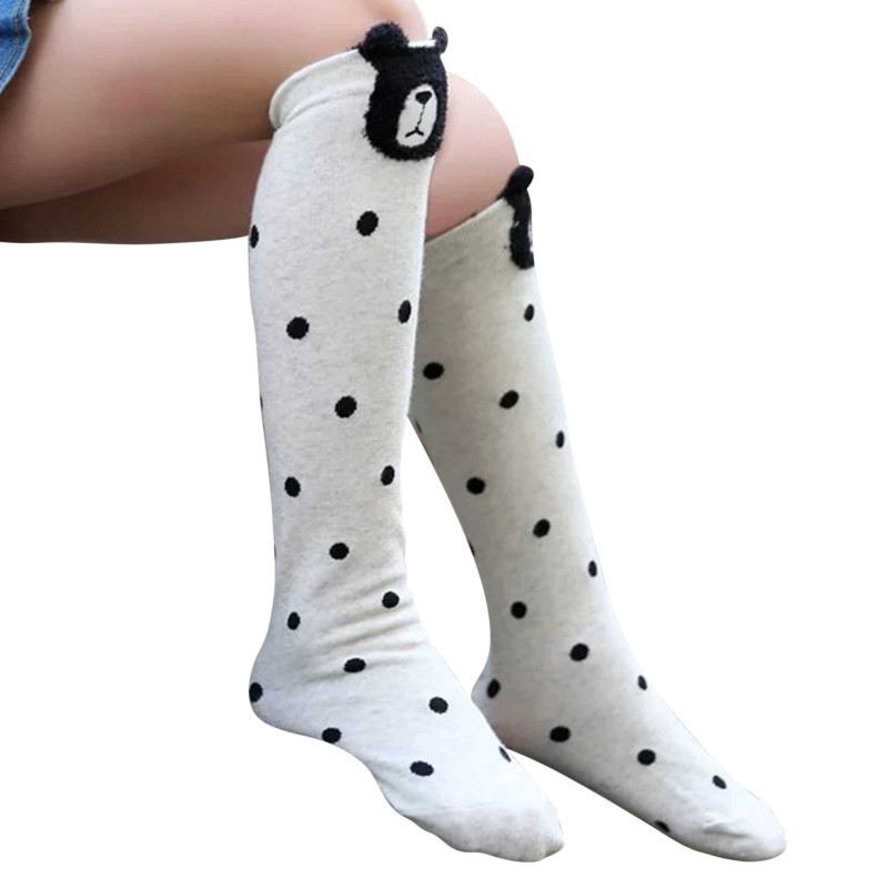 Đôi vớ sọc dài họa tiết hoạt hình dễ thương cho bé