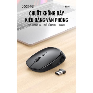Chuột không dây kiểu dáng văn phòng ROBOT M205 Đen