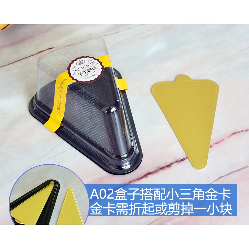 Set 10 đế lót bánh tam giác màu vàng