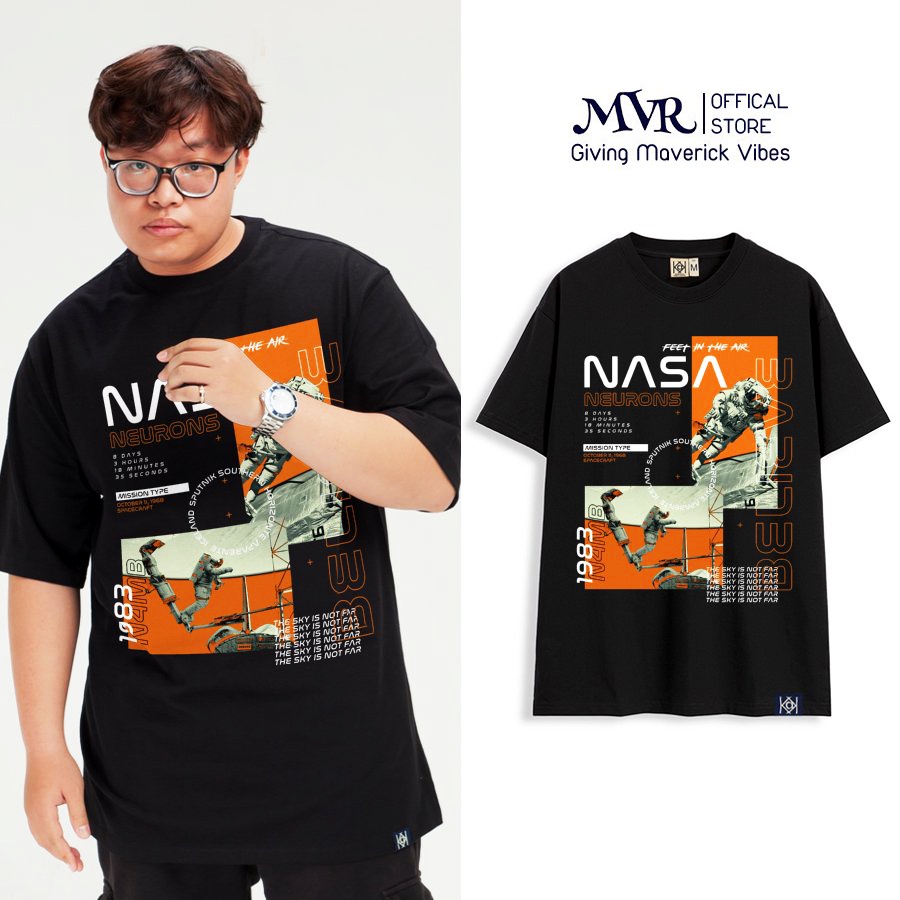 Áo thun unisex phi hàng gia nasa áo phông Mỹ form rộng nam nữ local brand MVR KK40152