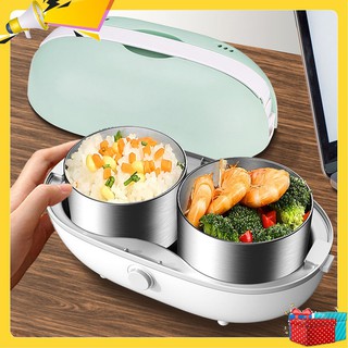 Hộp Cơm Cắm Điện Văn Phòng 1 Tầng Khay Inox Nhỏ Gọn - Hộp Cơm Hâm Nóng và Giữ Nhiệt Thông Minh - AT02