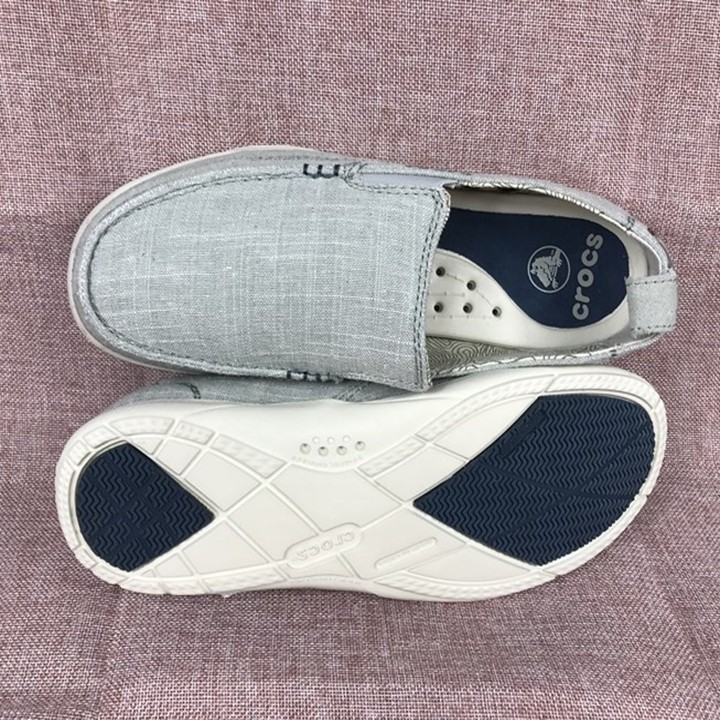 giày lười vải thô cá sấu walu chambray đi bộ, đi chơi, đi làm, chống hôi chân cho nam | BigBuy360 - bigbuy360.vn
