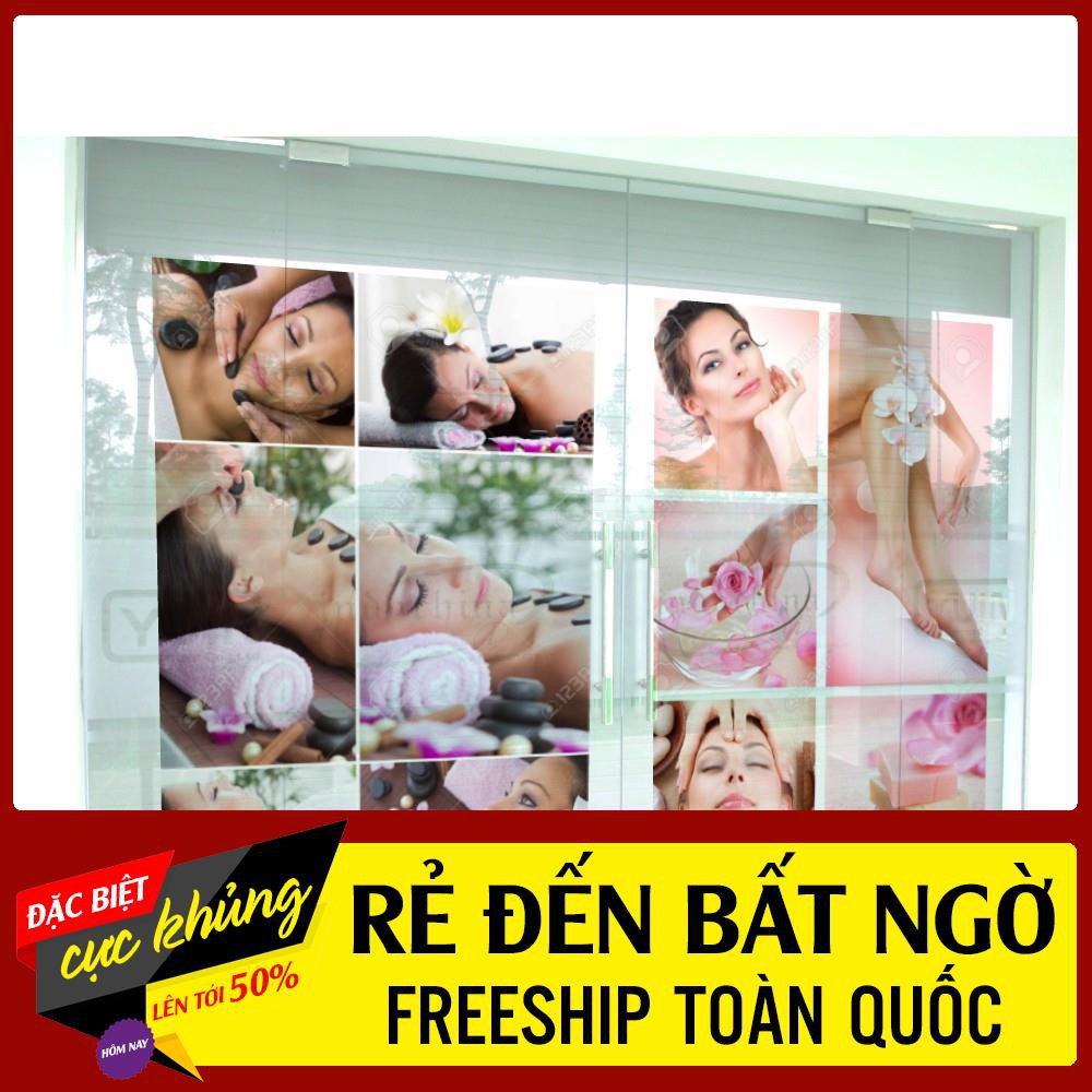 TRANH SPA DÁN CỬA KÍNH TRANG TRÍ TIỆM SPA CAO CẤP ĐẸP GIÁ RẺ ( ẢNH THẬT)