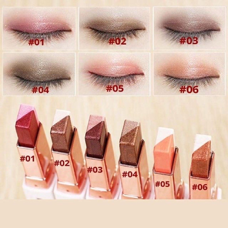 Bút phấn mắt 2 màu có nhũ NOVO Siêu xinh - DOUBLE COLOR GRADIENT VELVET EYE SHADOW  - Tổng Kho Sỉ Kiều Phi