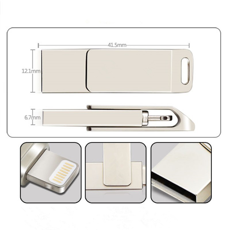 USB dung lượng 512GB với cổng lightning kết nối iPhone