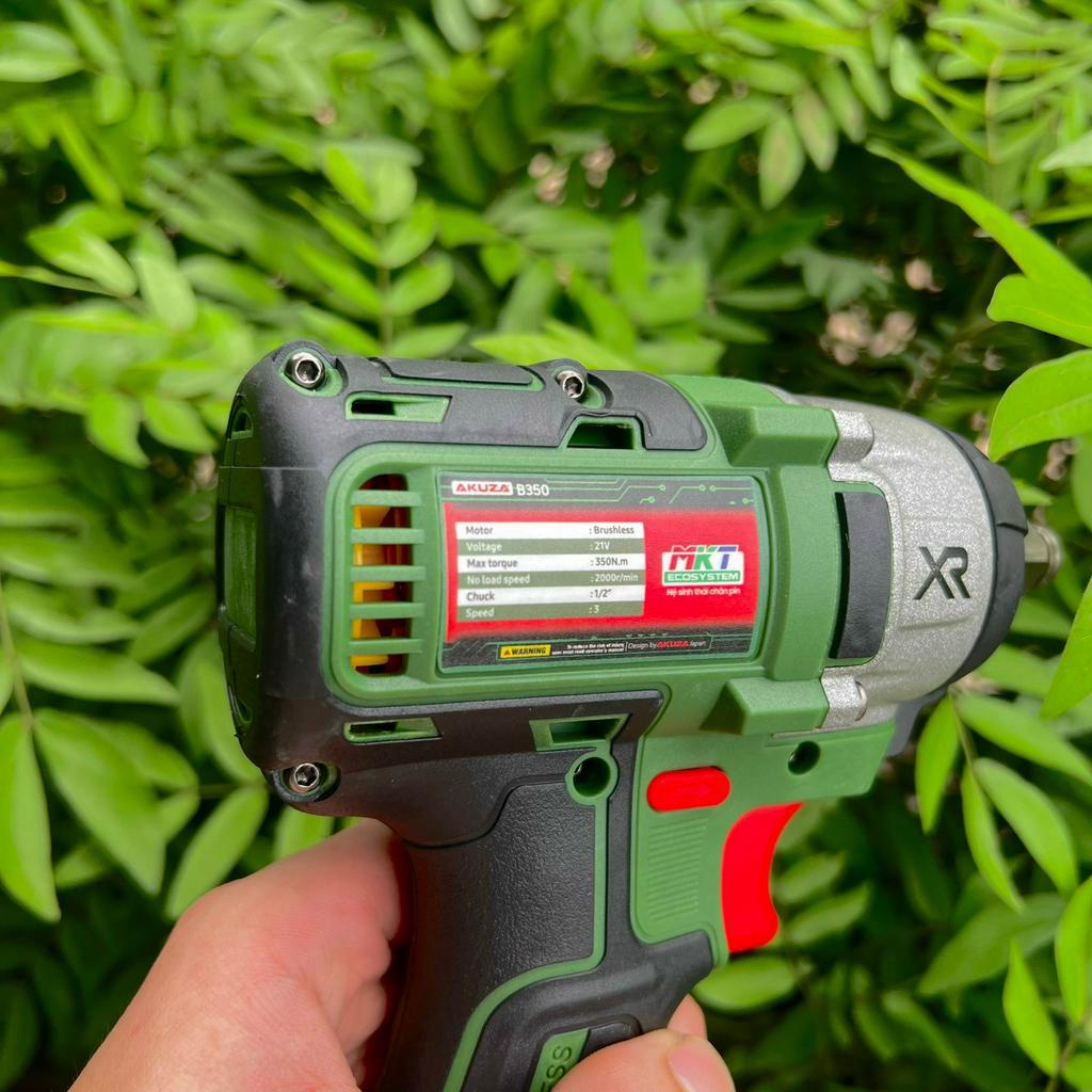 Máy siết bulong pin AKUZA B350Pro Lực Siết 350N/m 2 Pin 10 Cell không chổi than. ...