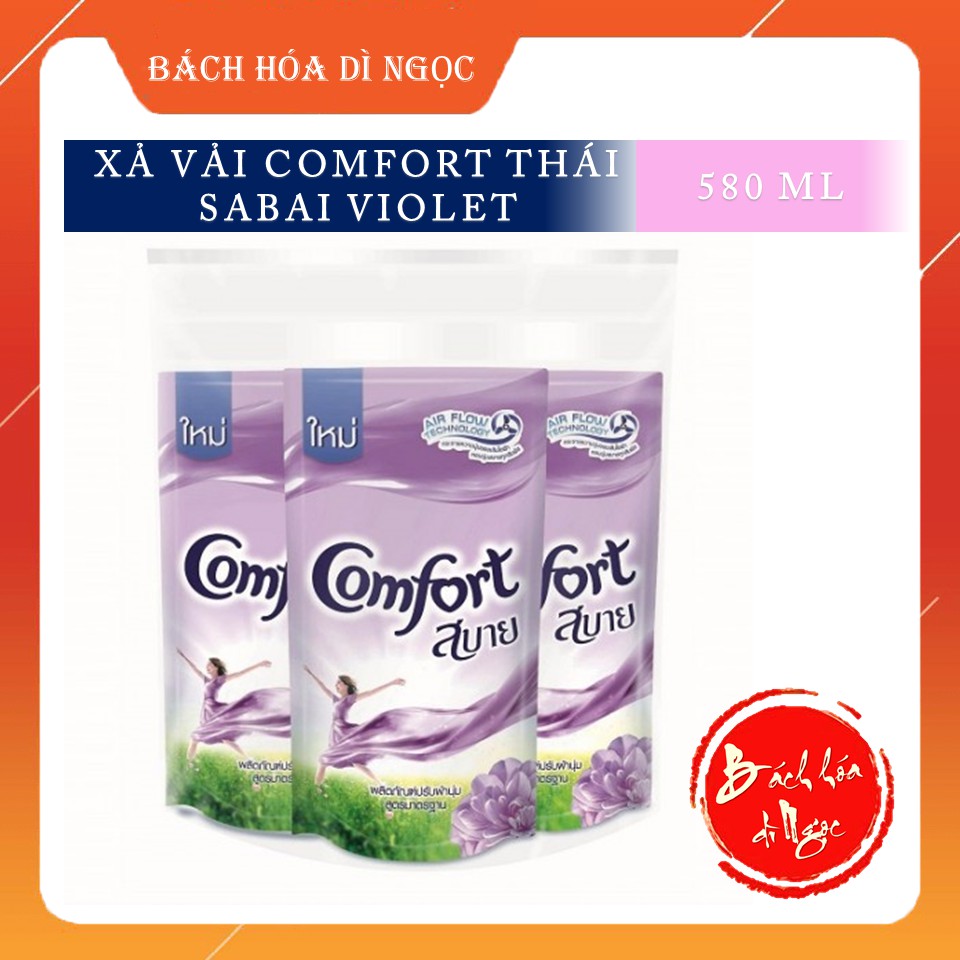 [HÀNG THÁI] NƯỚC XẢ VẢI COMFORT SABAI VIOLET 580ML HƯƠNG HOA VIOLET QUYẾN RŨ