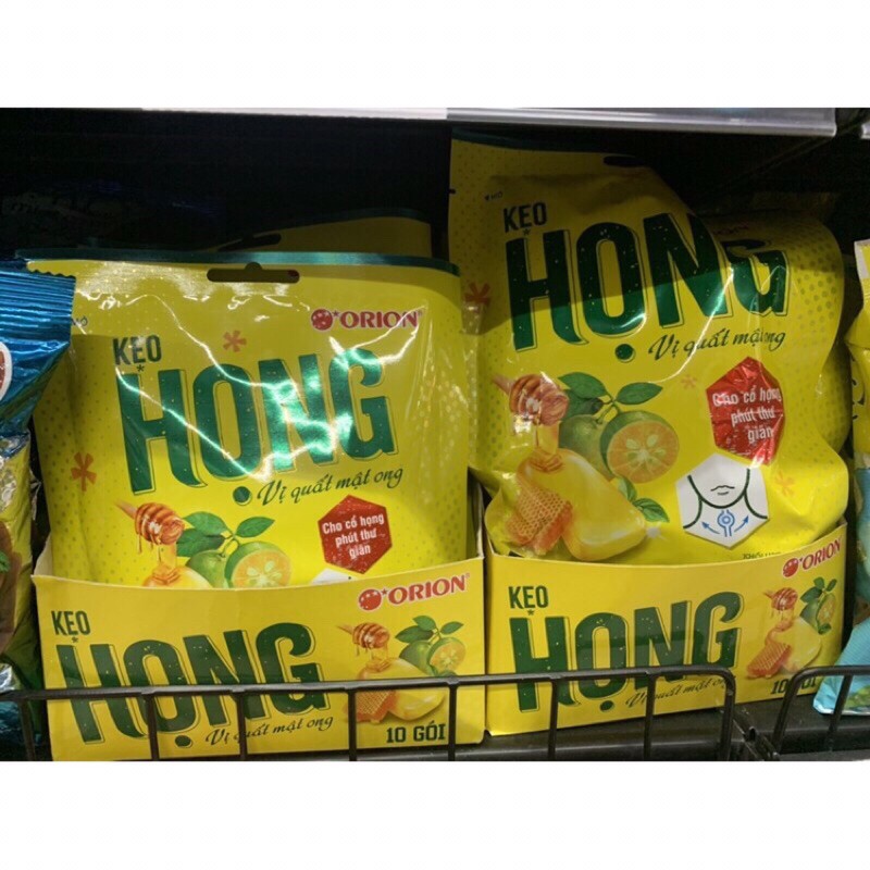 kẹo họng Orion vị quất mật ong 87,5g chính hãng