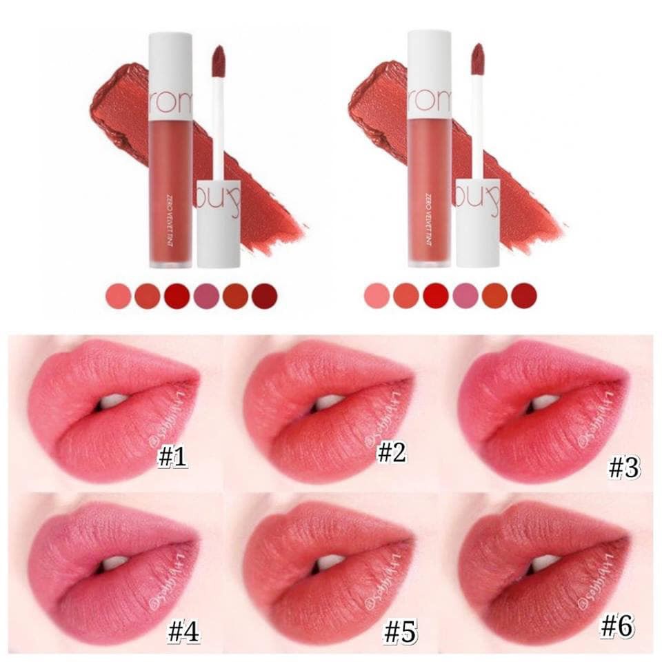 Son Kem Lì Siêu Mềm Mượt Romand Zero Velvet Tint.