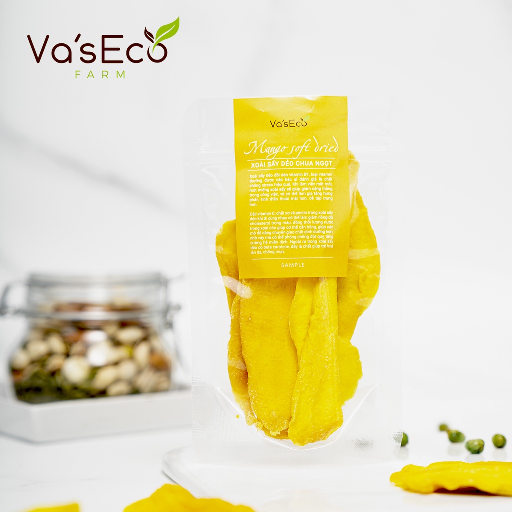 Xoài sấy dẻo chua ngọt không đường VasEco Farm