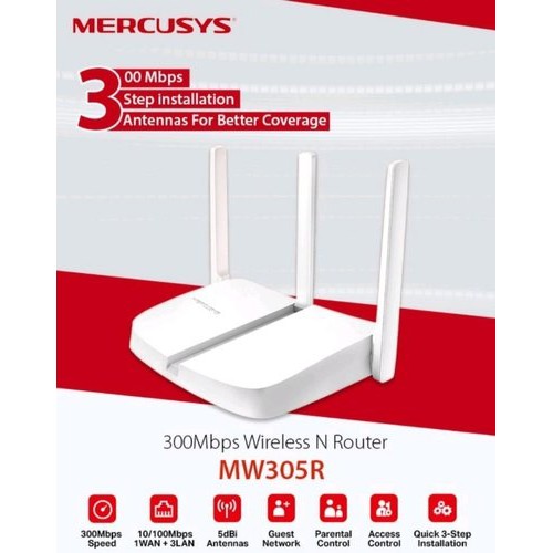 Ăng Ten Phát Sóng Wifi Mercusys Mw305r 300mbps
