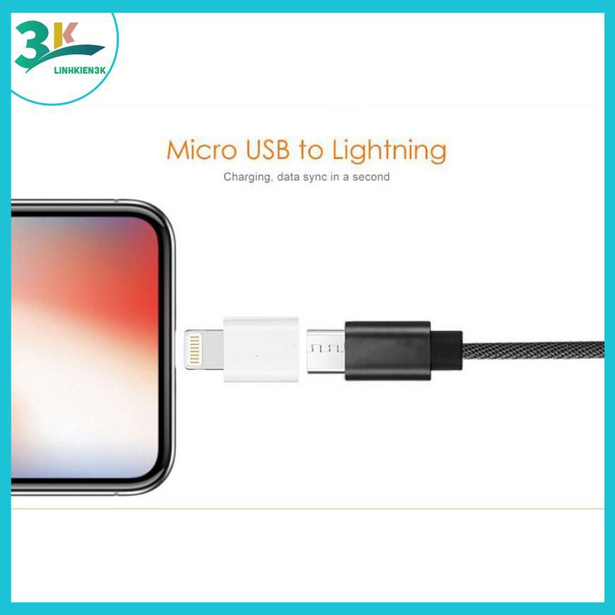 Cổng Chuyển MicroUSB Sang Lightning cho iPhone X/8/7/6 iPad Air Mini iPod