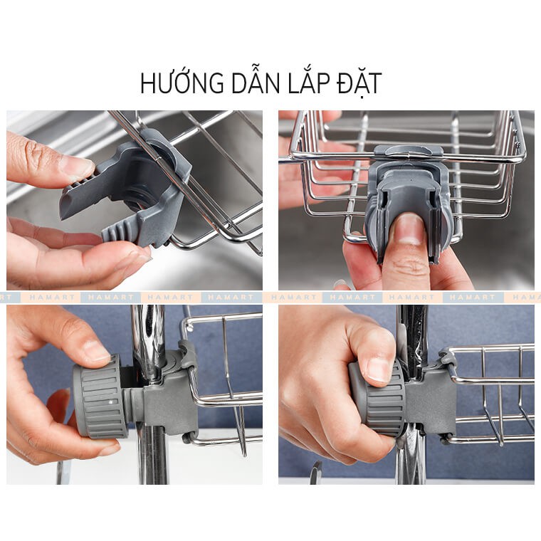 Giá Treo Đồ Nhà Bếp Giá Treo Vòi INOX Giá Treo Khăn Rửa Chén Gắn Vòi Tiện Lợi [FULL CARTON BOX]