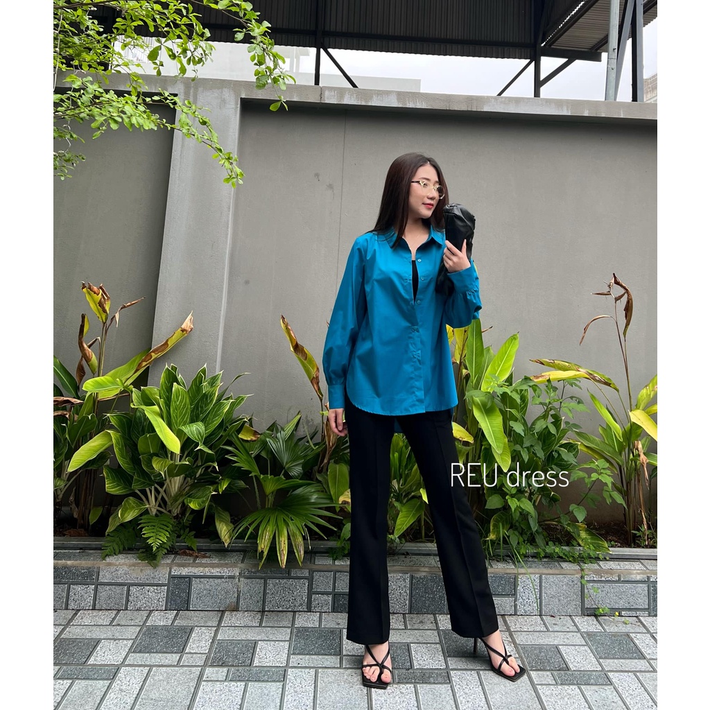 [Mã SKAMFSW175 giảm 10K đơn 50K] Áo sơ mi thô đuôi tôm - Màu trơn | BigBuy360 - bigbuy360.vn