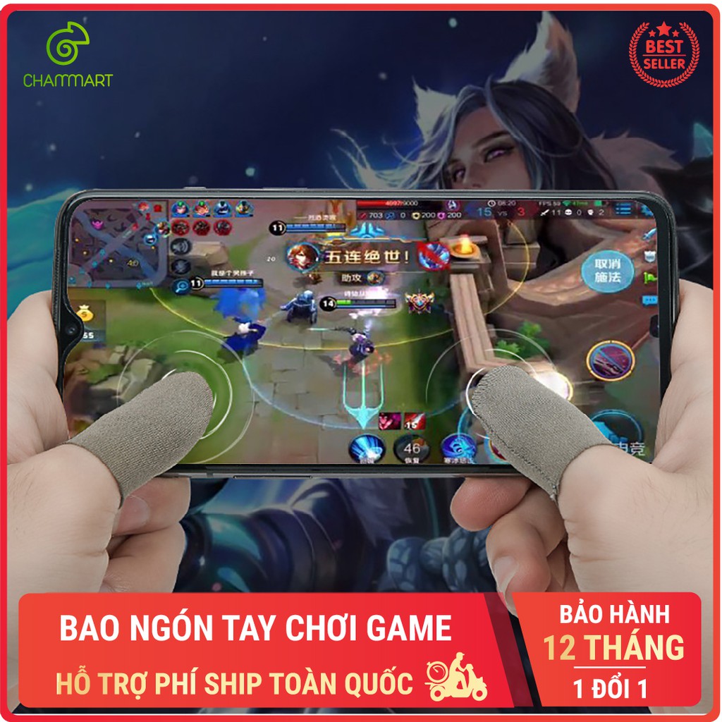 Bao tay chơi game điện thoại GADO găng tay cảm ứng thoáng khí chống mồ hôi chống xước